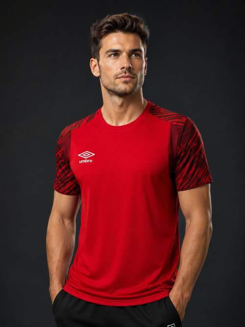 Plus Training Erkek Kırmızı Antrenman Spor Tişörtü TF0437