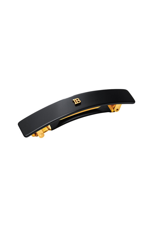 Cellulose Acetate Barrette Pour Cheveux Medium Black