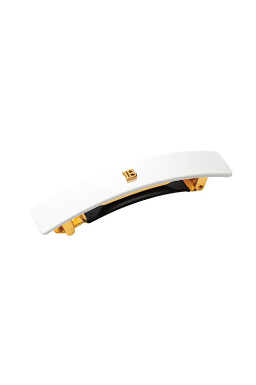 Cellulose Acetate Barrette Pour Cheveux Medium White