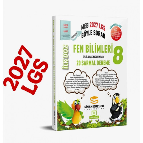 Sinan Kuzucu Yayınları 2027 8. Sınıf İlk Doz Fen Bilimleri Sarmal Deneme LGS Hazırlık Kitabı