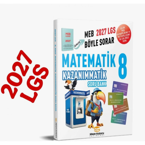 Sinan Kuzucu Yayınları 2027 8. Sınıf Kazanımmatik Matematik Soru Bankası