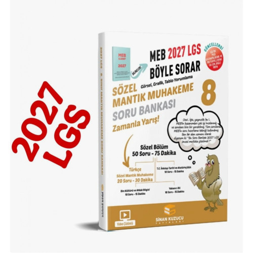 Sinan Kuzucu 8. Sınıf 2027 Lgs Meb Böyle Sorar Sözel Mantık Muhakeme Soru Bankası Video Çözümlü