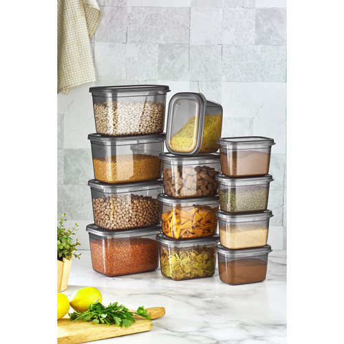 Peggy 12li Dikdörtgen Saklama Kabı Derin 1x(2300 ml, 1300 ml, 800 ml)