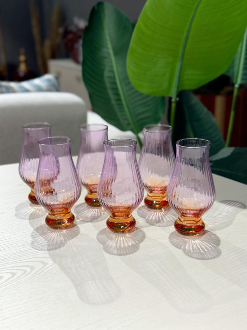 Royking Optikli Kahve Yanı Bardak 6'lı Mor-Kahve YV-514