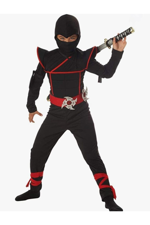 Çocuk Siyah Ninja Kostümü