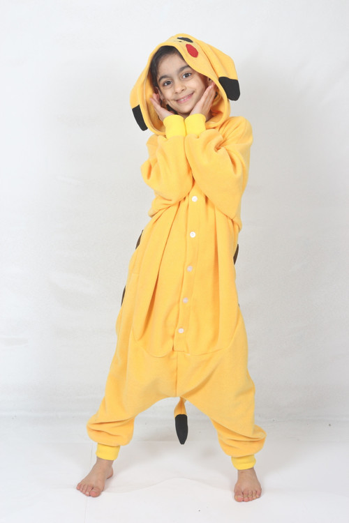 Çocuk Kigurumi Pikachu Kostümü