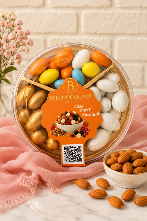Beyaz, Gold ve Renkli Badem Draje - 220 Gr.