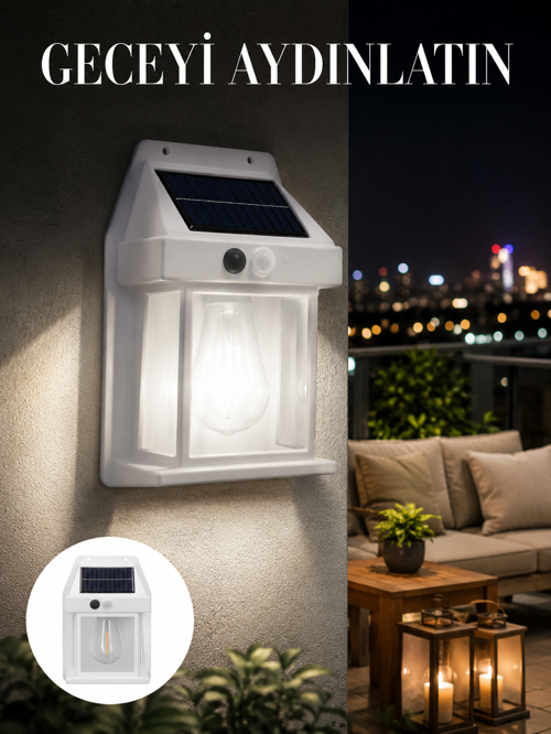 popüler 1800 mAh Pilli Solar Duvar Aydınlatma Yeni Nesil 2026