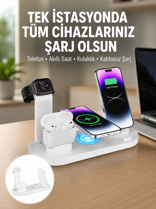 popüler Şık ve Fonksiyonel Tasarım – Evde, Ofiste veya Seyahatte Kusursuz Şarj Deneyimi Yeni