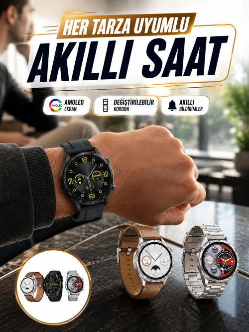 popüler Akıllı Saat 5.0 Bluetooth Bağlantılı Sağlık ve Uyku Takibi Sosyal Medya Girişli Yen