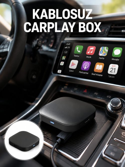 popüler 5.8GHz WiFi Destekli Kablosuz Android Auto Dönüştürücü Yeni Nesil 2026
