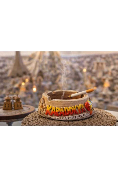 Han Cappadocia Collection Kapadokya Alçı Peribacası Hediyelik Dekoratif Kültablası - Küllük