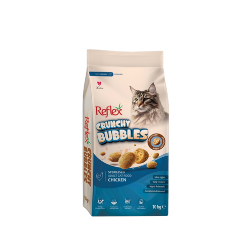 Crunchy Bubbles Tavuklu Kısırlaştırılmış Yetişkin Kedi Maması 10 Kg