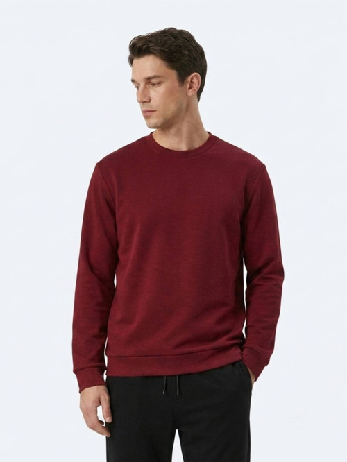 Bordo Düz Sweatshırt