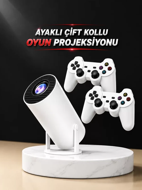 4K Çözünürlüklü Taşınabilir Projeksiyon Cihazı ve Video Oyun Konsolu