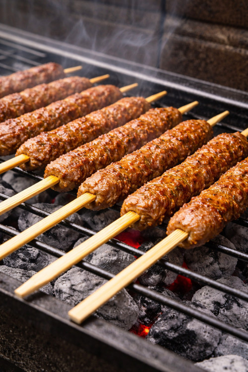 Ahşap Adana Çöp Şiş Çubuğu 25 cm 20 Adet - Yassı Adana Kebap Şişi Ahşap Çöp Şiş