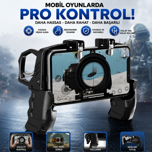 Tetikli Telefon Oyun Kolu, PUBG Free Fire Call of Duty İçin Ergonomik Oyun Kontrol Aparatı, 4.7-6.7 İnç Telefon U