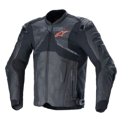 ATEM V5 Korumalı Deri Motosiklet Montu Siyah