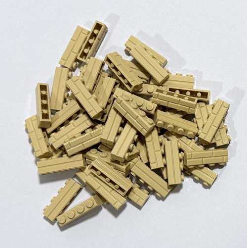 DUVAR PARÇASI-15533 100 ADET (TAN-Brick, Modified 1 x 4 with Masonry Profile)