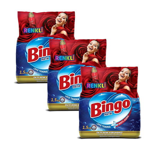 Renkli Toz Çamaşır Deterjanı 1,5 kg x 3 Adet