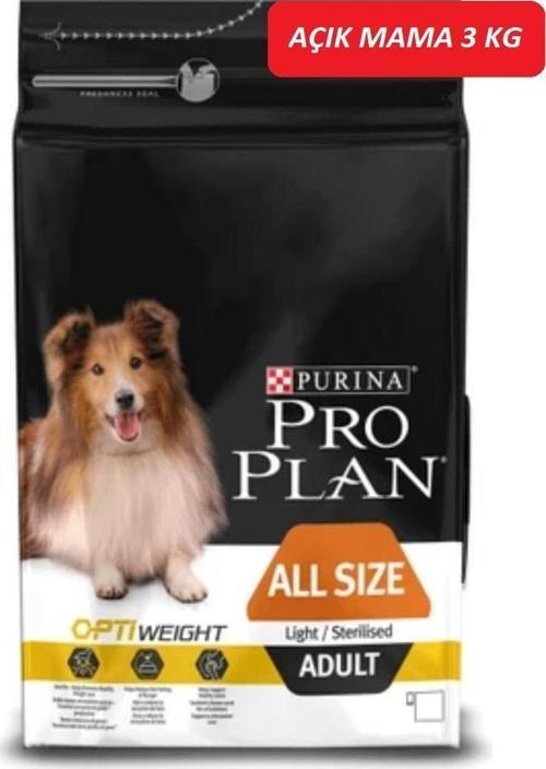 Light Sterilised Tavuklu Kısırlaştırılmış Orta Irk Yetişkin Köpek Maması 3 KG