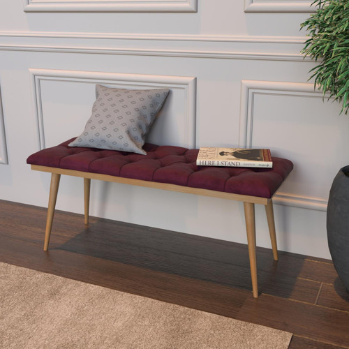 Arden Ahşap Bench / Bank Ahşap-Bordo