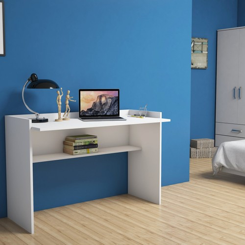 Nazende Beyaz Çalışma Masası 118 cm S6040
