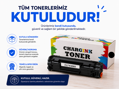 Samsung Clt-C406S Clp-360 Clp-365 Clx-3305 Sl-C410 Siyah Muadil Toner Çipli.