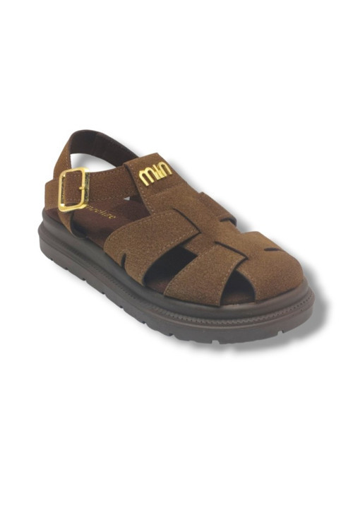 K805-26 Süet Tokalı Anatomik Taban Kadın Sandalet