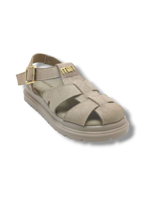 K805-26 Süet Tokalı Anatomik Taban Kadın Sandalet