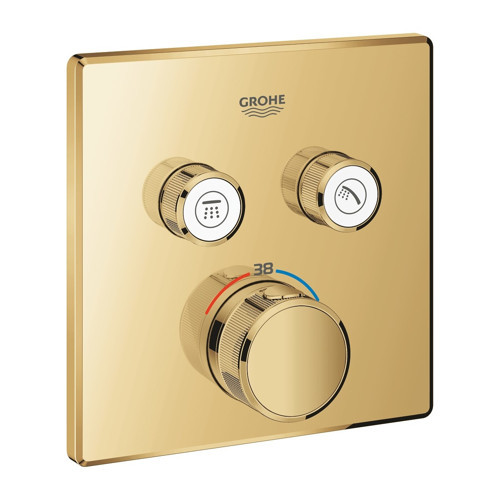 Grohtherm Smartcontrol Çift Valfli Akış Kontrollü, Ankastre Termostatik Duş Bataryası Cool Sunrise 29124GL0