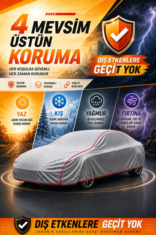 Audi Q2 - 4 MEVSİM Klipsli Araba brandası - oto çadır örtü