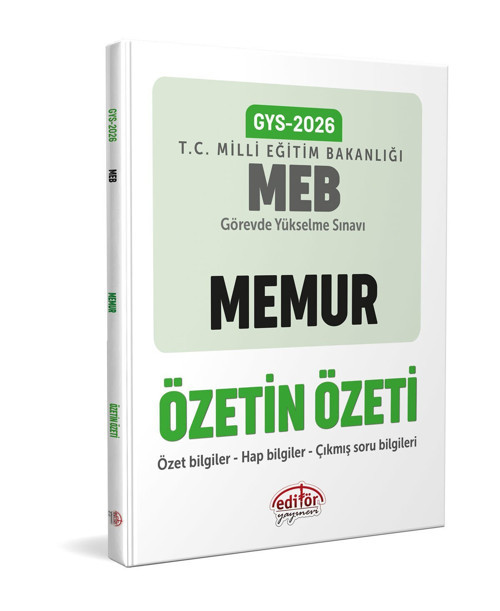 Editör 2026 GYS Meb Memur Özetin Özeti