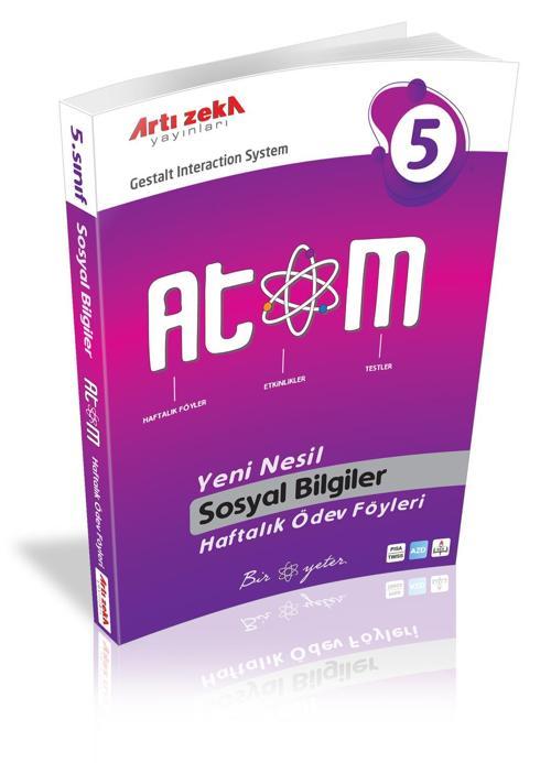 Artı Zeka Yayınları 5. Sınıf Sosyal Bilgiler Atom Haftalık Ödev Föyleri