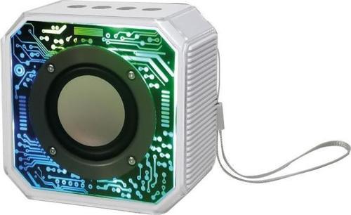 800 Mah Kablosuz 5.2 Ledli Taşınabilir Bluetooth Hoparlör Beyaz BTS-86