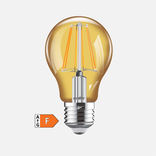 Led Filament Gold A60 4,5W E27 1800K Led Ampul (5'li Paket)