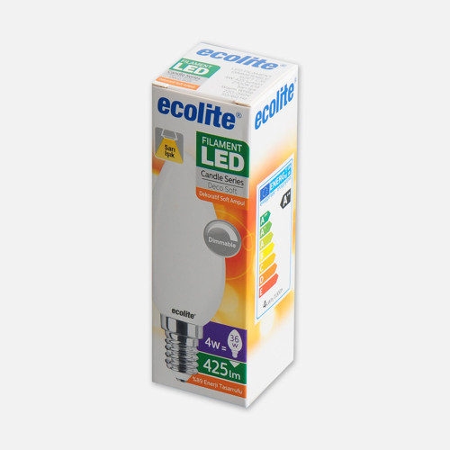 Soft Filament C35 4 W Sarı Klasik E14 Duy Led Ampul (7'li Paket)
