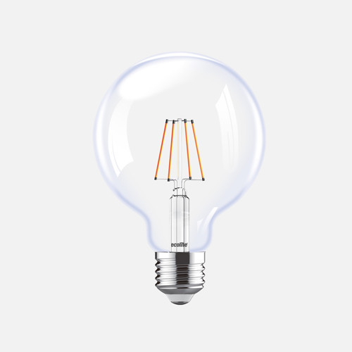 Led Filament Globe G125 7W E27 2700K Led Ampul (7'li Paket)