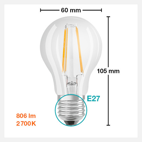 7 W Sarı Klasik E27 Duy Led Ampul (7'li Paket)