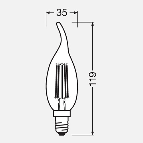 Value CLBA40 LED 4W E14 Dim 827 (7'li Paket)