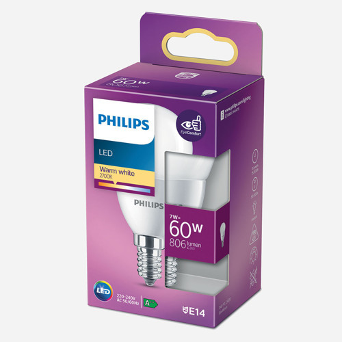 P 48 60 Sıcak Beyaz Mum E14 Duy Led Ampul (6'li Paket)