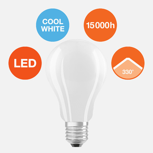 Led Cla 150 GI FR 17 W Beyaz E27 LED Ampul (3'li Paket)