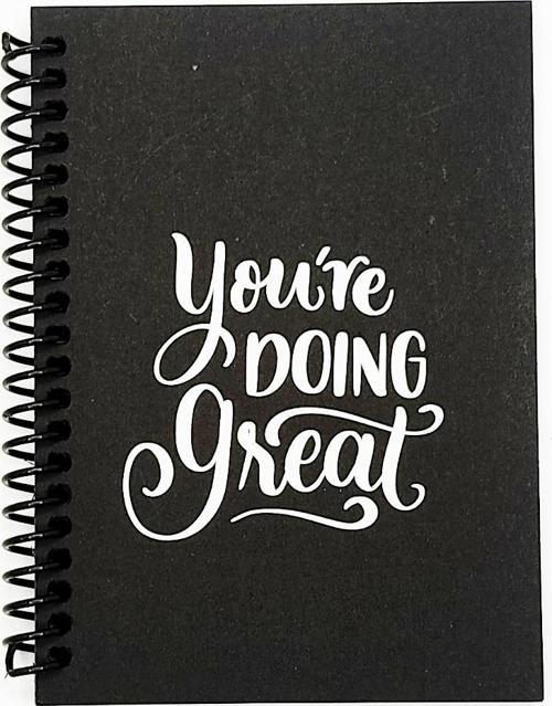 Siyah Defter Motivasyon Sözlü Great Siyah Yapraklı A6 Not Defteri - 1 Adet