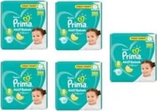 5'li Paket Bebek Bezi Aktif Bebek 8 Beden