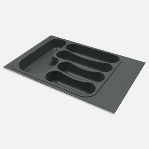 ABS Plastik 33x49 cm 5 Bölmeli Çekmece İçi Kaşıklık Gri (7'li Paket)