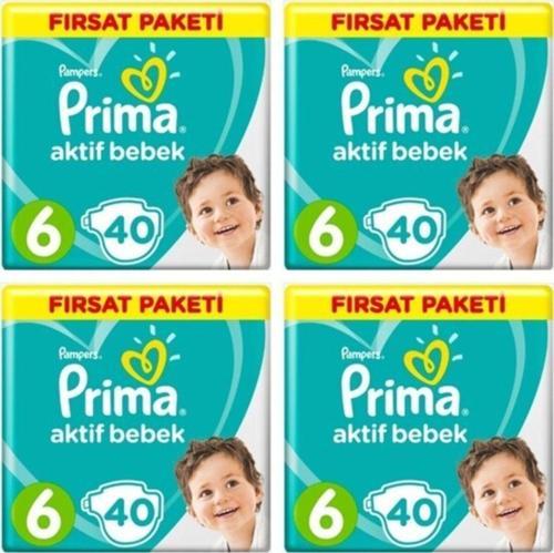 Aktif Bebek 6 Numara 13-18kg 40 adet X 4 Paket