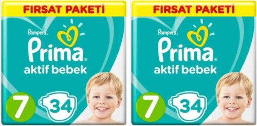 Aktif Bebek 7 Numara 15+kg 34 Adet X 2 Paket