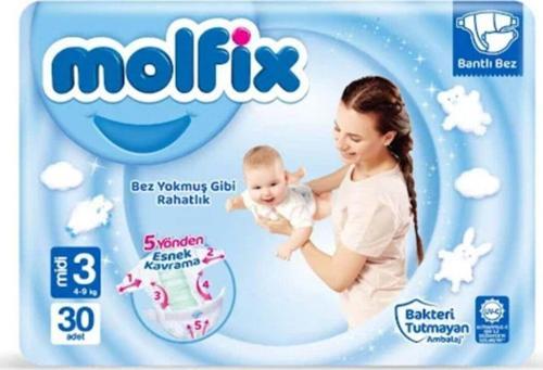 3 Numara Midi 30 Adet Bebek Bezi