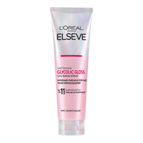 L'Oréal Paris Elseve Glycolic Gloss Pürüzsüzleştirici Saç Kremi 150 Ml (6'li Paket)