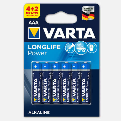 Longlife Power 4+2 AAA Alkalin Pil (6'li Paket)